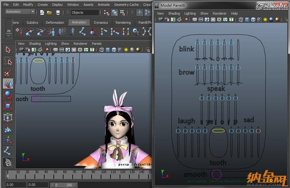 表情、蒙皮和燈光篇之Maya卡通角色制作4