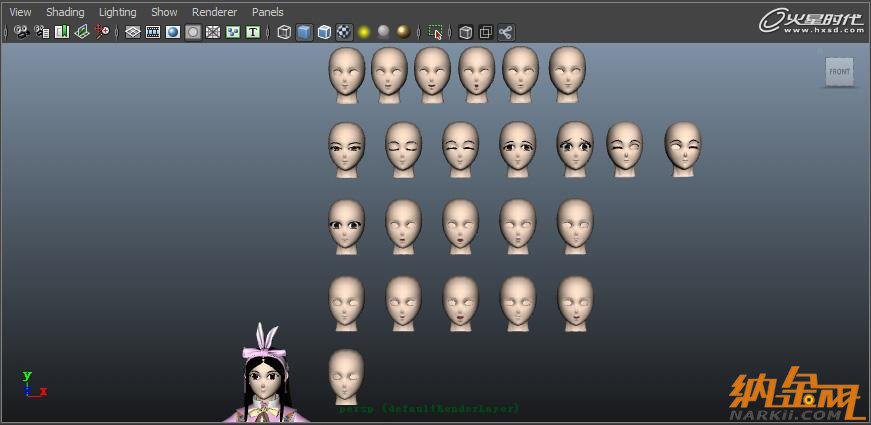 表情、蒙皮和燈光篇之Maya卡通角色制作3