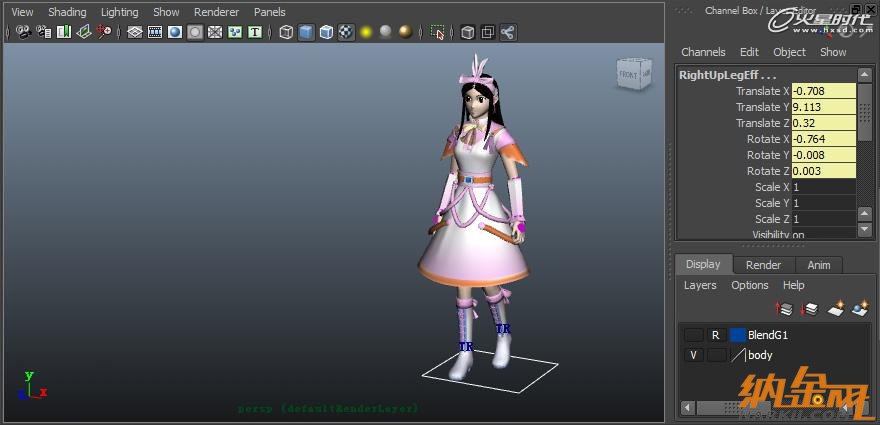 表情、蒙皮和燈光篇之Maya卡通角色制作8