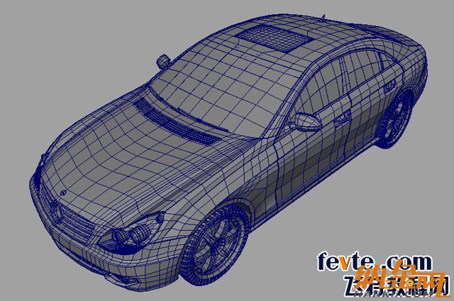 maya打造奔馳cls 550跑車(chē) 飛特網(wǎng) maya建模教程9