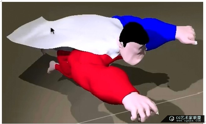 24.poser教程:poser2014制作風吹披風的效果